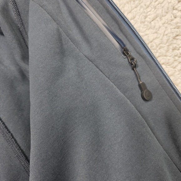 Apple Full Zip Jacket Size 2XLT Apple Logo Employee Blue Coat Zip Pockets - Picture 8 of 16